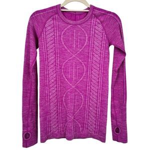 Lululemon Rest Less Pullover Heathered Ultra Violet‎ Measures Size 2